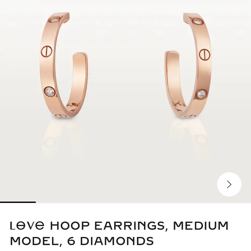 Cartier Love hoop earrings with diamonds